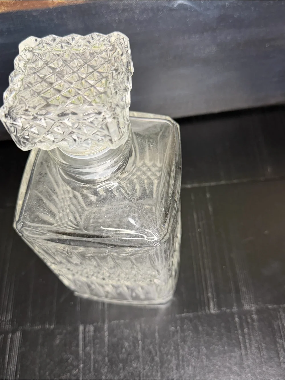 Clear Glass Square Decanter